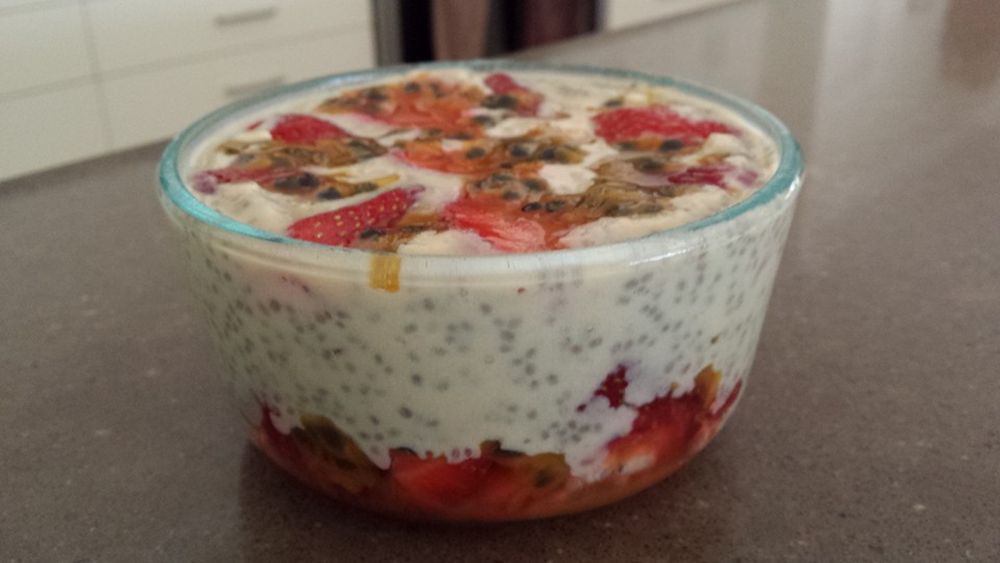 Chia Pudding with Strawberries & Passionfruit Recipe