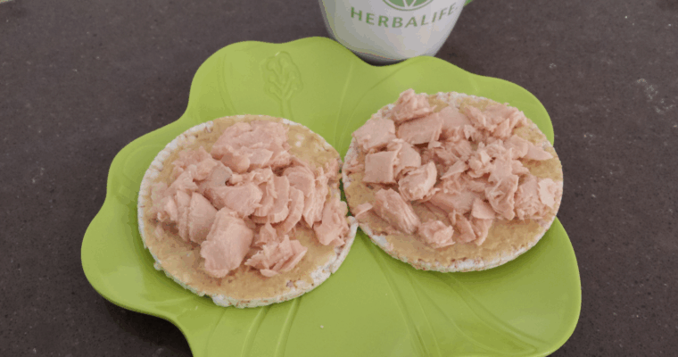 Puffed Cakes with Salmon & Dion Mustard