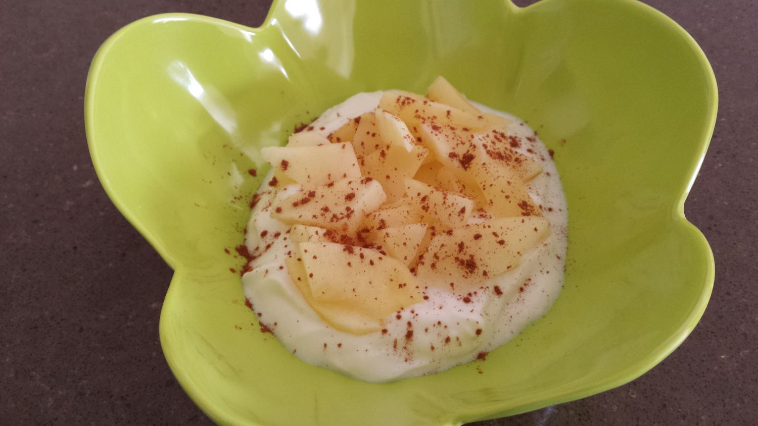 Yogurt with warm Apple & Cinnamon